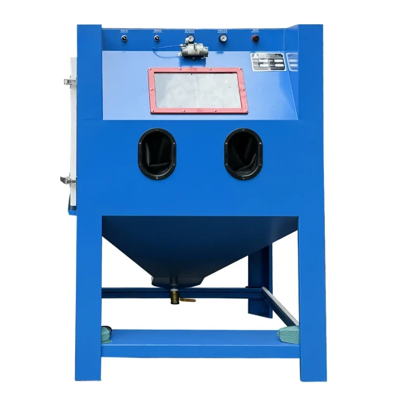 wet sand blasting cabinet water  dustless manual  vapor sandblasting machine