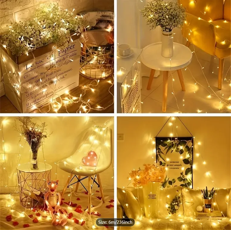 220V EU Plug 10M 100led Outdoor Christmas LED String Light Garlands Decoraction Fairy Lamp For Home Wedding Party Holiday Lights