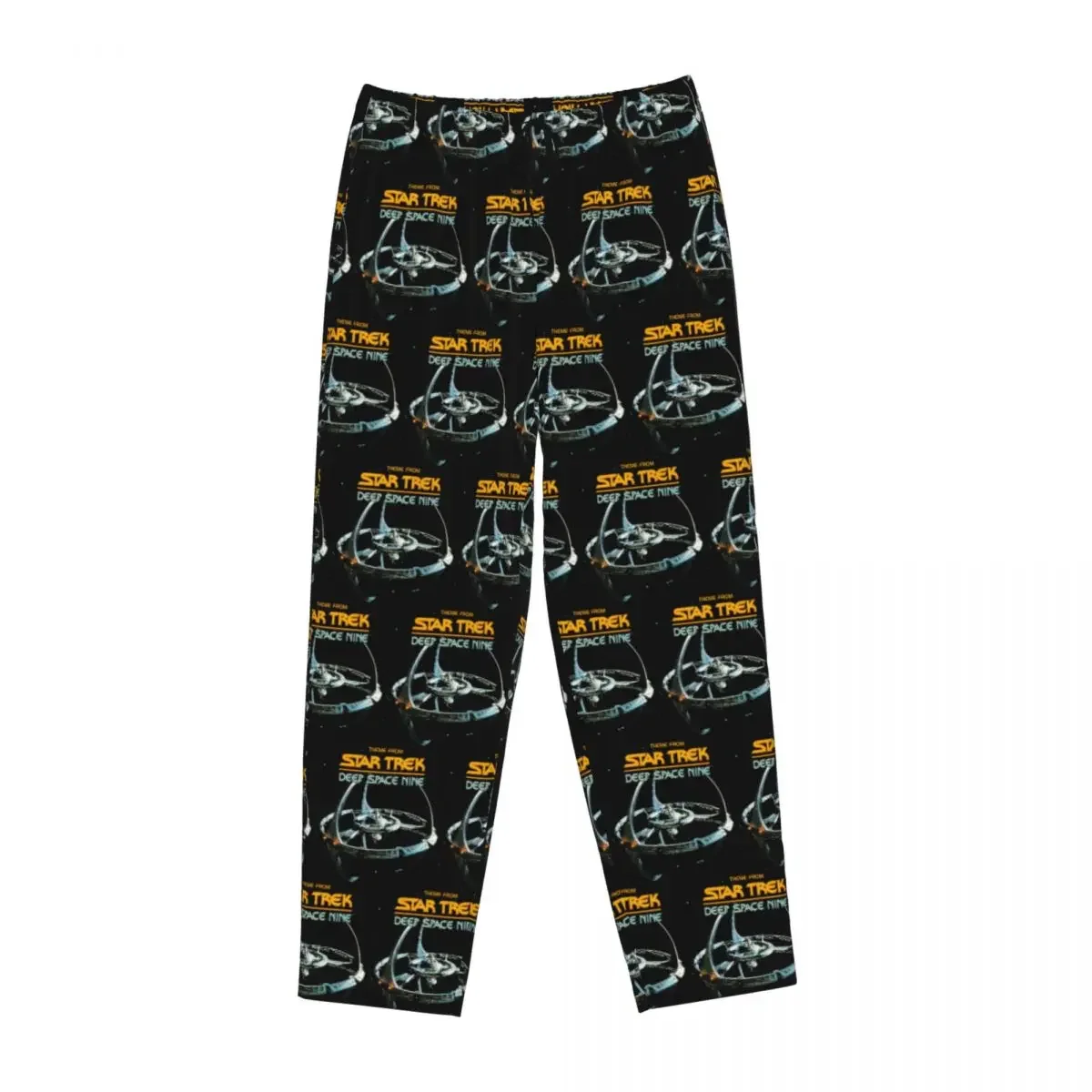 Pantalones de Pijama para Mujer, Diseño Personalizado de Star Trek Deep Space Nine Space Station 2, Pantalones de Dormir con Bolsillos
