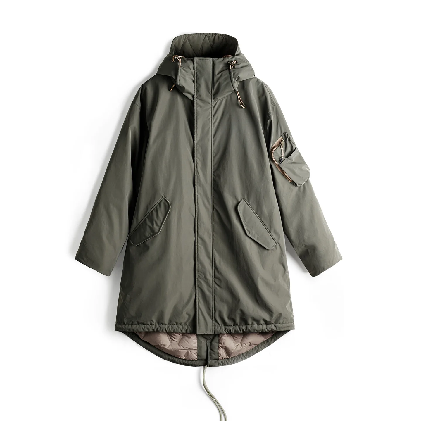 Męska kurtka Maden Vintage M-51 Fishtail Parka o średniej długości, z wypełnieniem z białego puchu kaczego, wodoodporna, ciepła kurtka typu trench coat na zimę. — zdjęcie 2