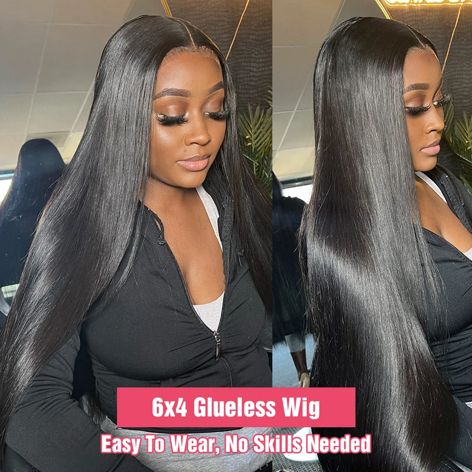 Glueless Straight 13x6 HD Lace Frontal Wig Human Hair 100% Brazilian Transparent Lace Front Human Hair Wigs For Women Preplucked