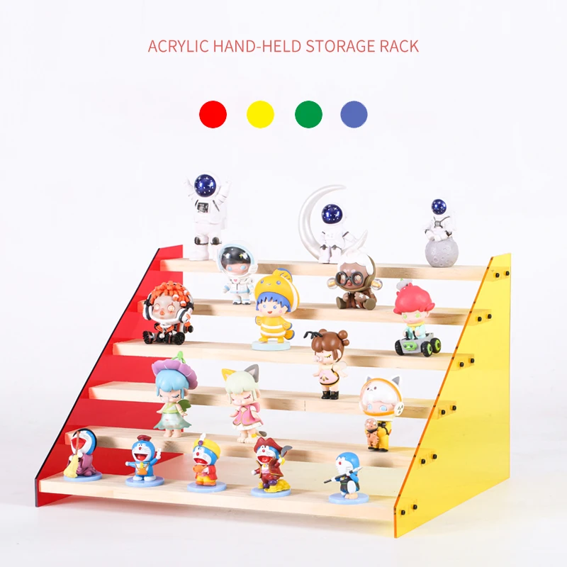 

Color Wood Acrylic Display Stand for Funko Pop Figures Perfume Collectibles Cupcakes Dessert Display Riser Shelf Organizer Rack