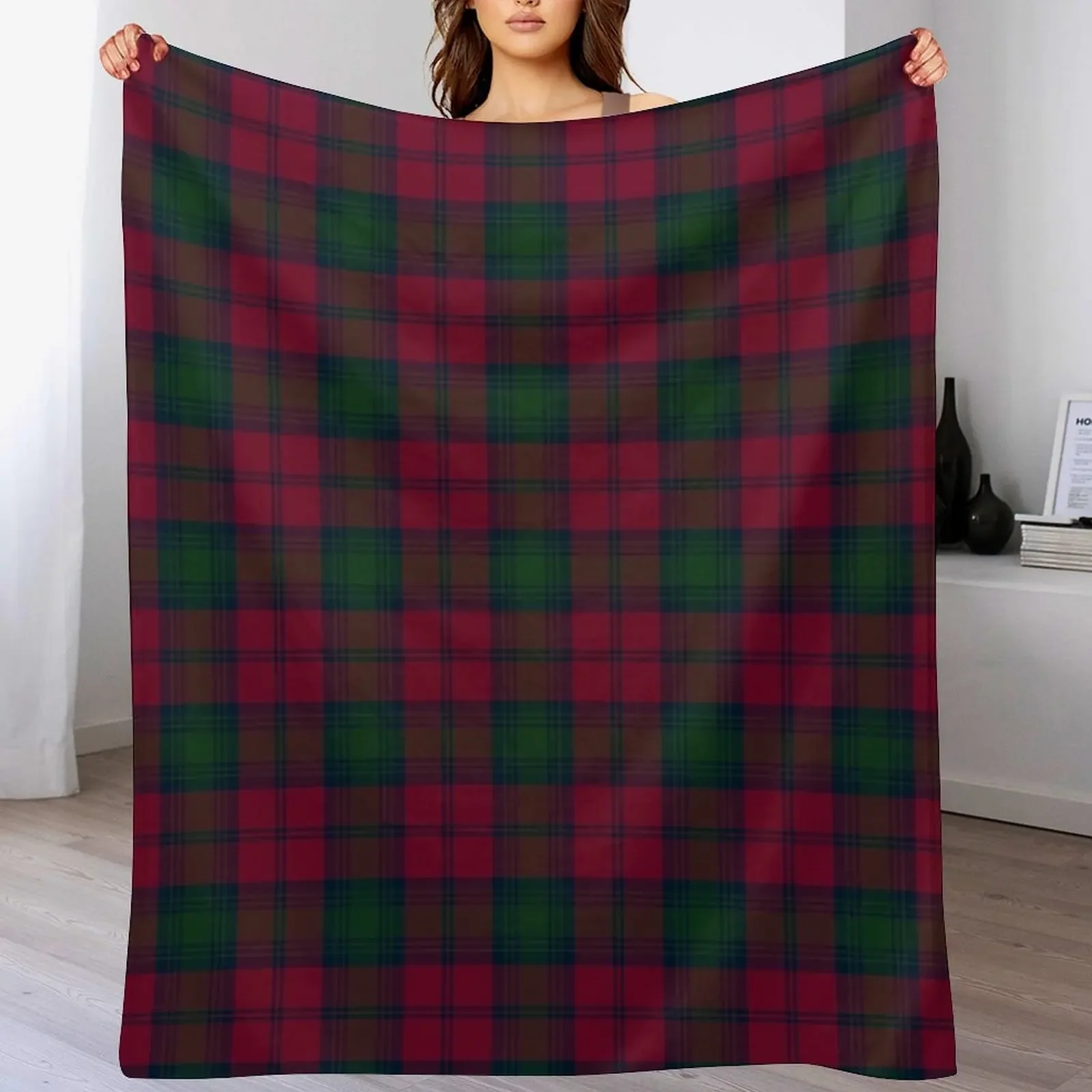 Clan Lindsay Tartan Throw Blanket Camping Soft Plush Plaid Plush Giant Sofa Blankets