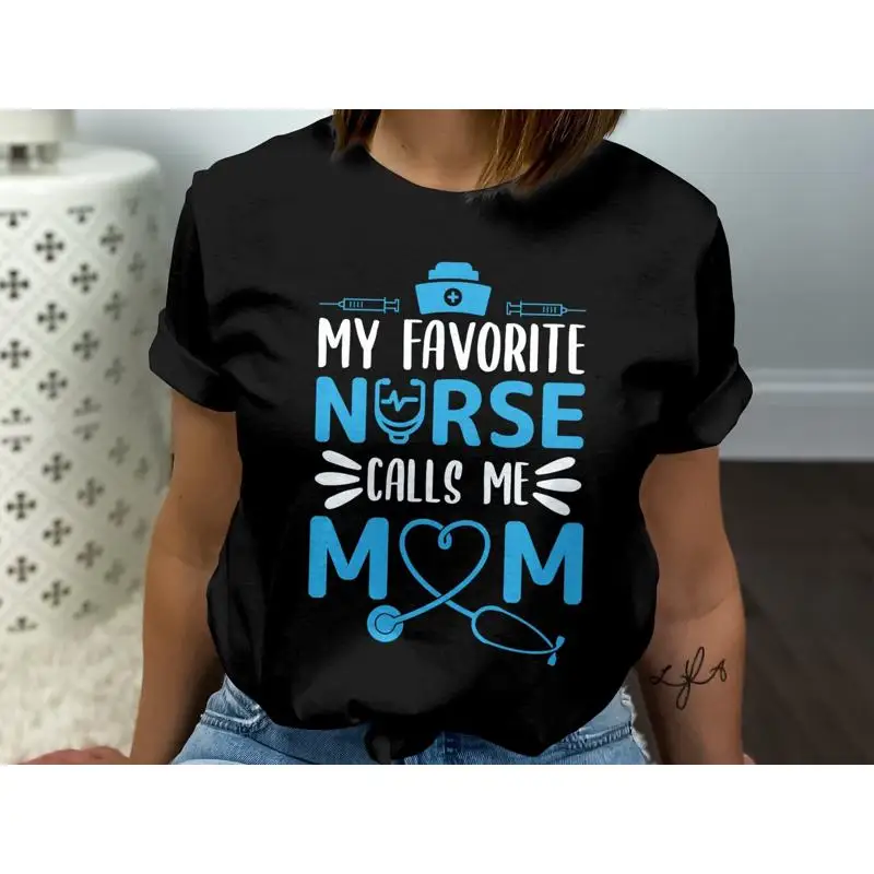 

Mom of a Nurse T Shirt Perfect for Healthcare Worker's Mother Funny Appreciation Medical