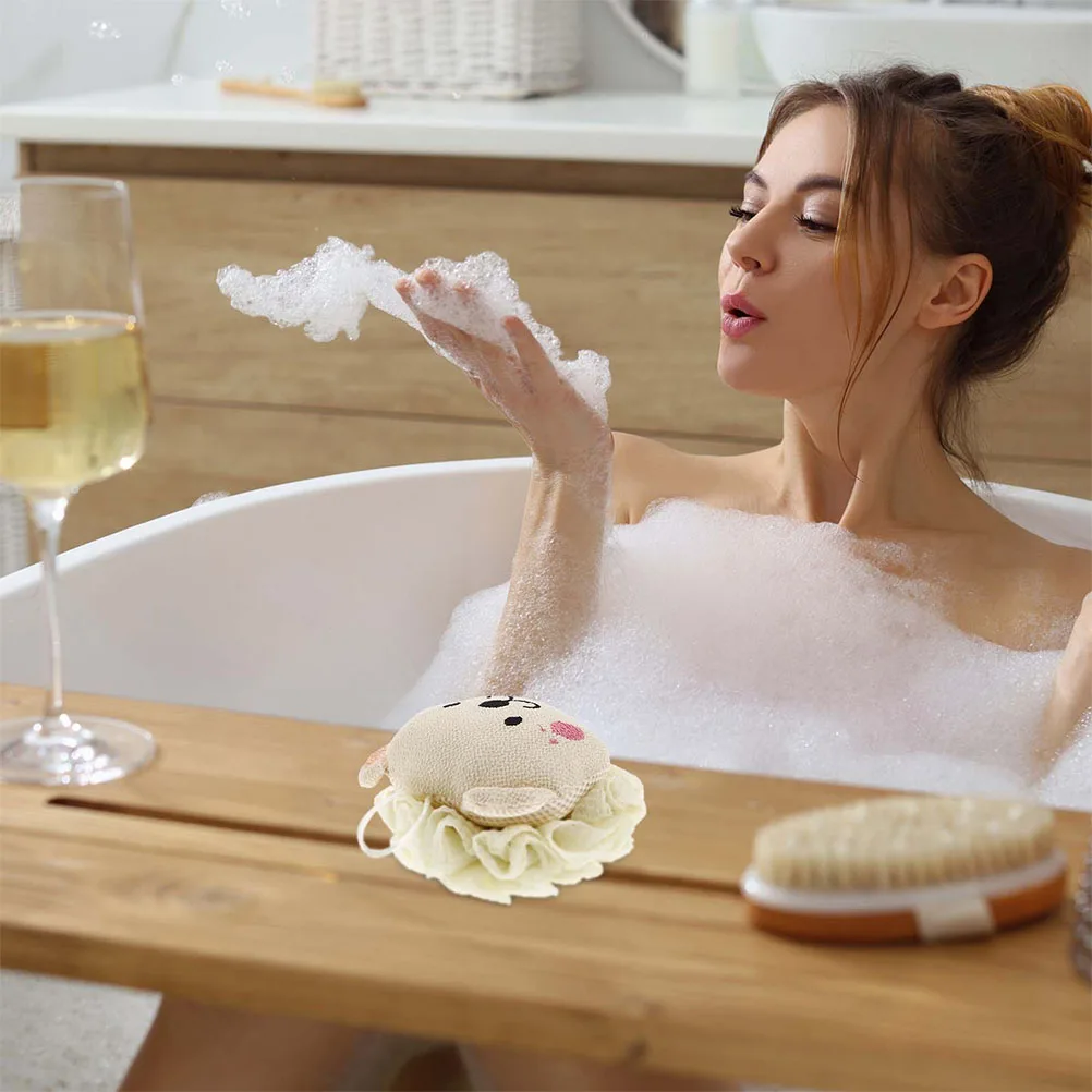 

2pcs Cute Cartoon Lion Sponges Gentle Exfoliating Soft Body Scrubber Shower Loofah For s Bathing Durable Poufs Travel