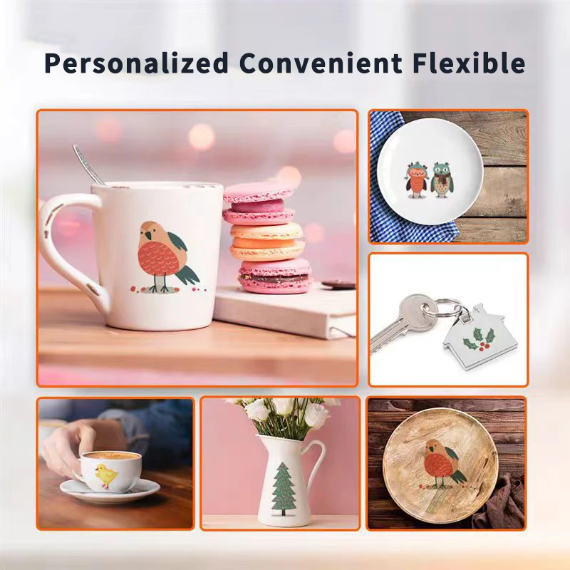 10 Sheets A4 Laser Waterslide Decal Transfer Paper White Transparent For DIY Mugs Procelain Phone Case Glass Metal Crystal