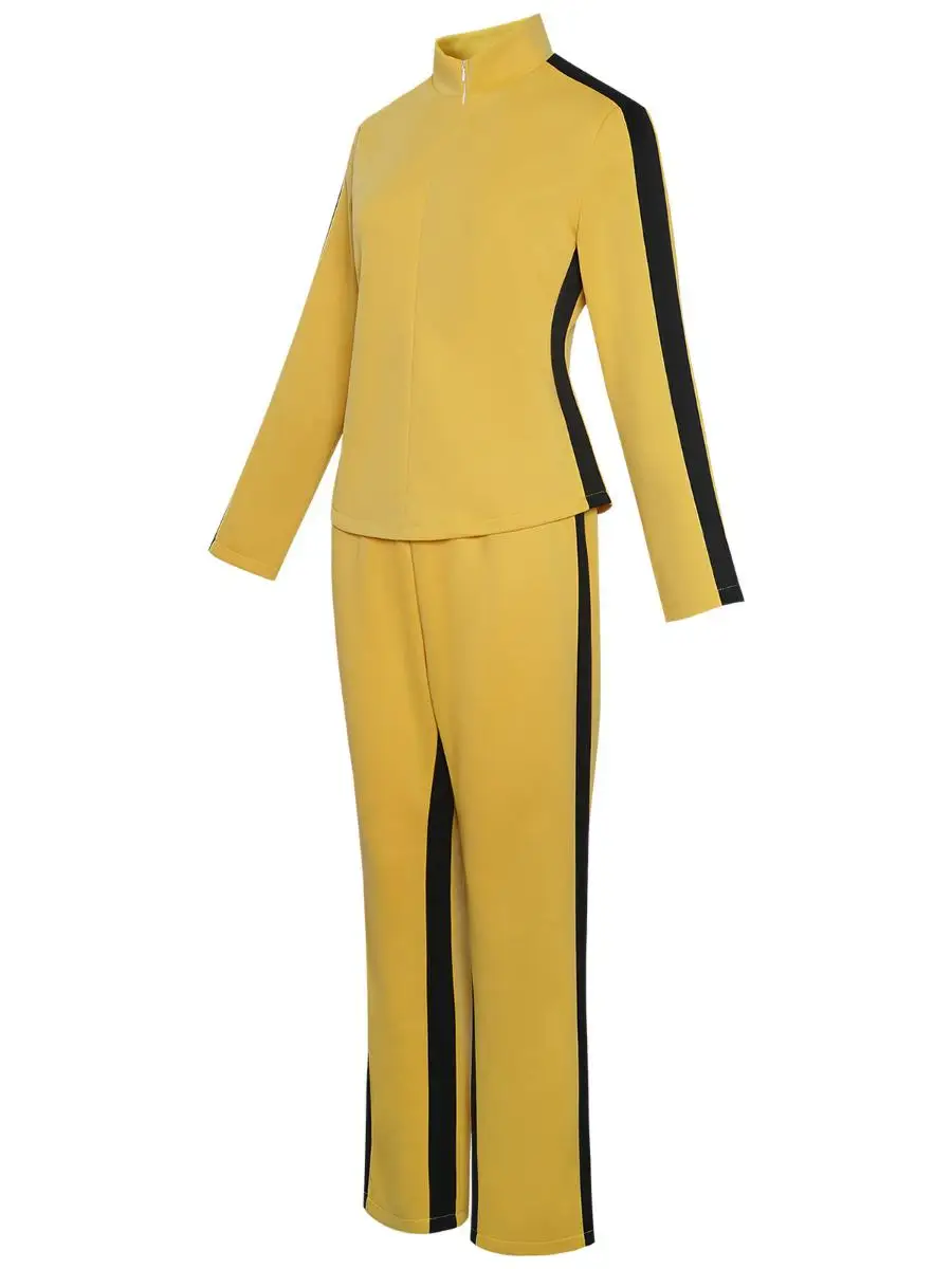 جديد الأصفر KillBill loween العروس تأثيري المرحلة البدلة المرأة العرقية زي مادة النايلون الربيع لا العلامة التجارية المسجلة