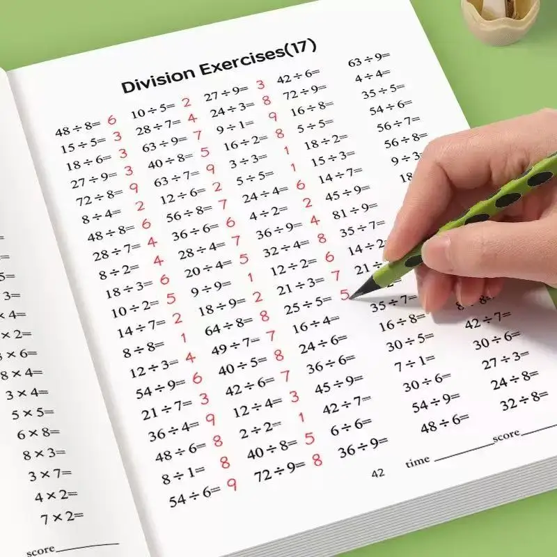 48-seitiges Übungsbuch zur Multiplikation und Division (99-fache Multiplikation), Mathe-Übungsbuch für Kinder im Alter von 3-8 Jahren – Detail 4