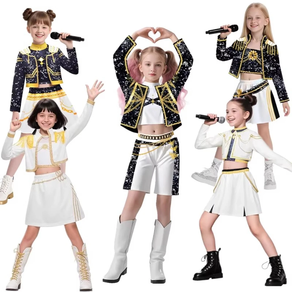 أطفال زوي رومي ميرا المرحلة ملابس تأثيري الفتيات الأسود زي موحد هالوين حفلة لعب الأدوار المطبوعة فستان بتصميم حالم حتى الدعاوى