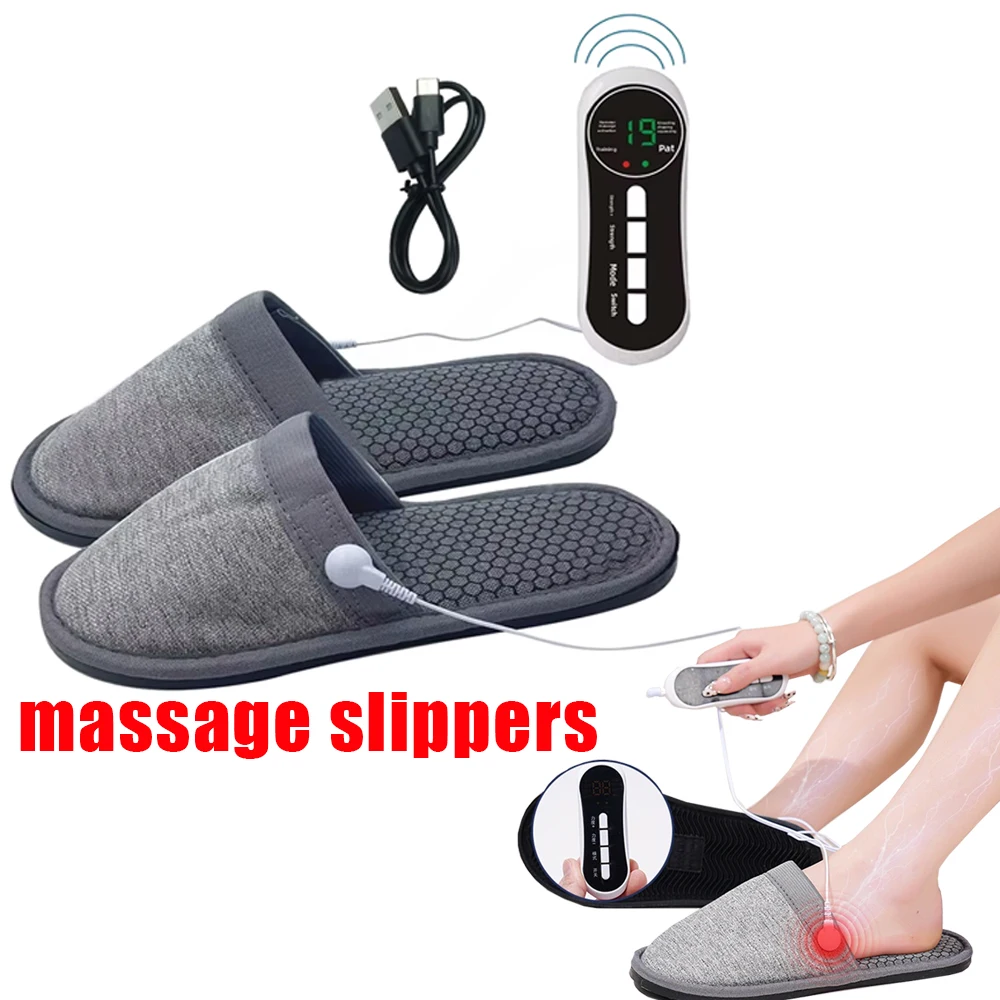 รองเท้าแตะนวดเท้า ชีพจรไฟฟ้าบำบัด นวดกล้ามเนื้อเท้า EMS ไมโครเคอร์เรนท์ ผ่อนคลายกล้ามเนื้อเท้า รองเท้าบรรเทาความเมื่อยล้า