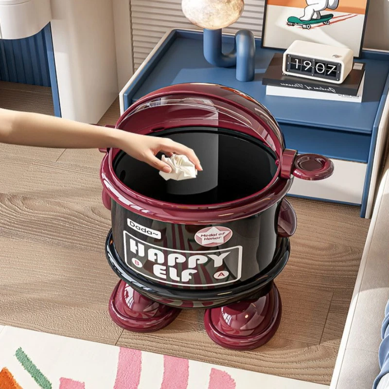 

Sealed Sliding Lid Waste Bins Household High-appearance-level Large-sized Waste Bins Double-bucket, No-bending Home Basurero JTW