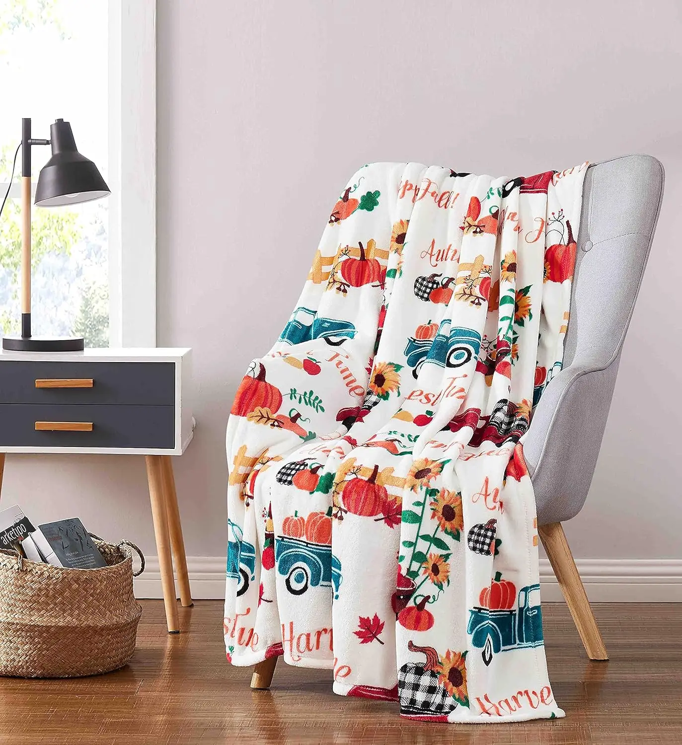 Serafina Home Manta: acento de forro polar suave y duradero aterciopelado para cama o sofá (Damasco azul marino y Paisley,