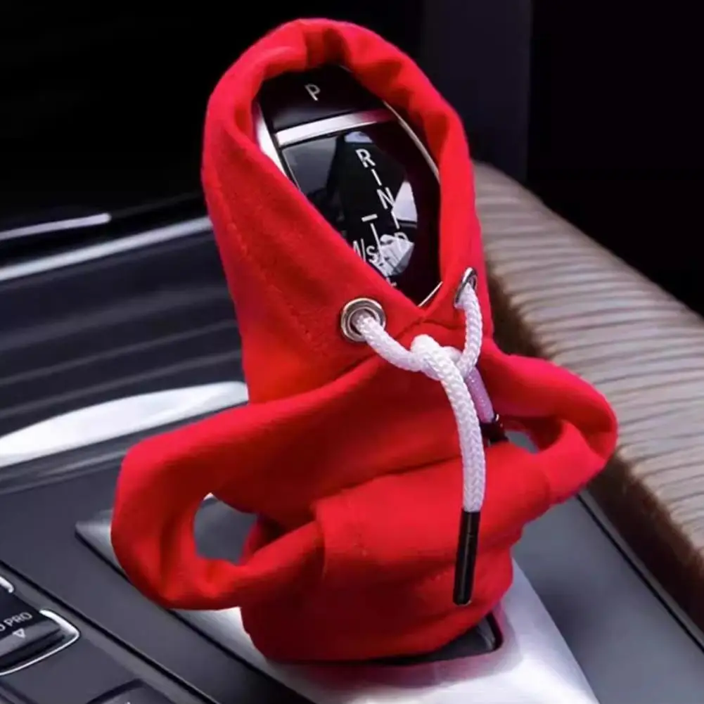 Hoodie Car Gear Shift Lever Cover Change Lever Sweatshirt Gearshift Cover Hoodie Gear Knob Hoodie Car Interior Decorations