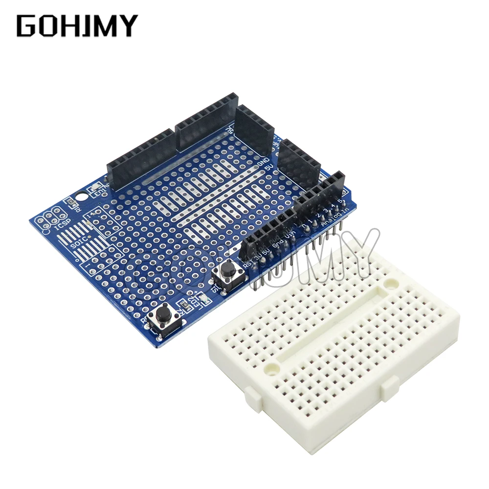 UNO R3 Development Board ATMEGA328P CH340 / ATEGA16U2 Compatible For Arduino R3/R4 UNO Proto Shield Expansion Board With Cable