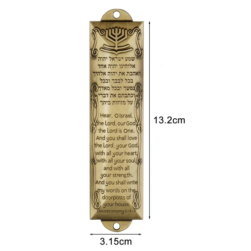 Door Mezuzah Case Elegant Metal Jewish Mezuzah Plaque for Door Window Decoration Rustproof Corrosion Resistant Blessing Gift