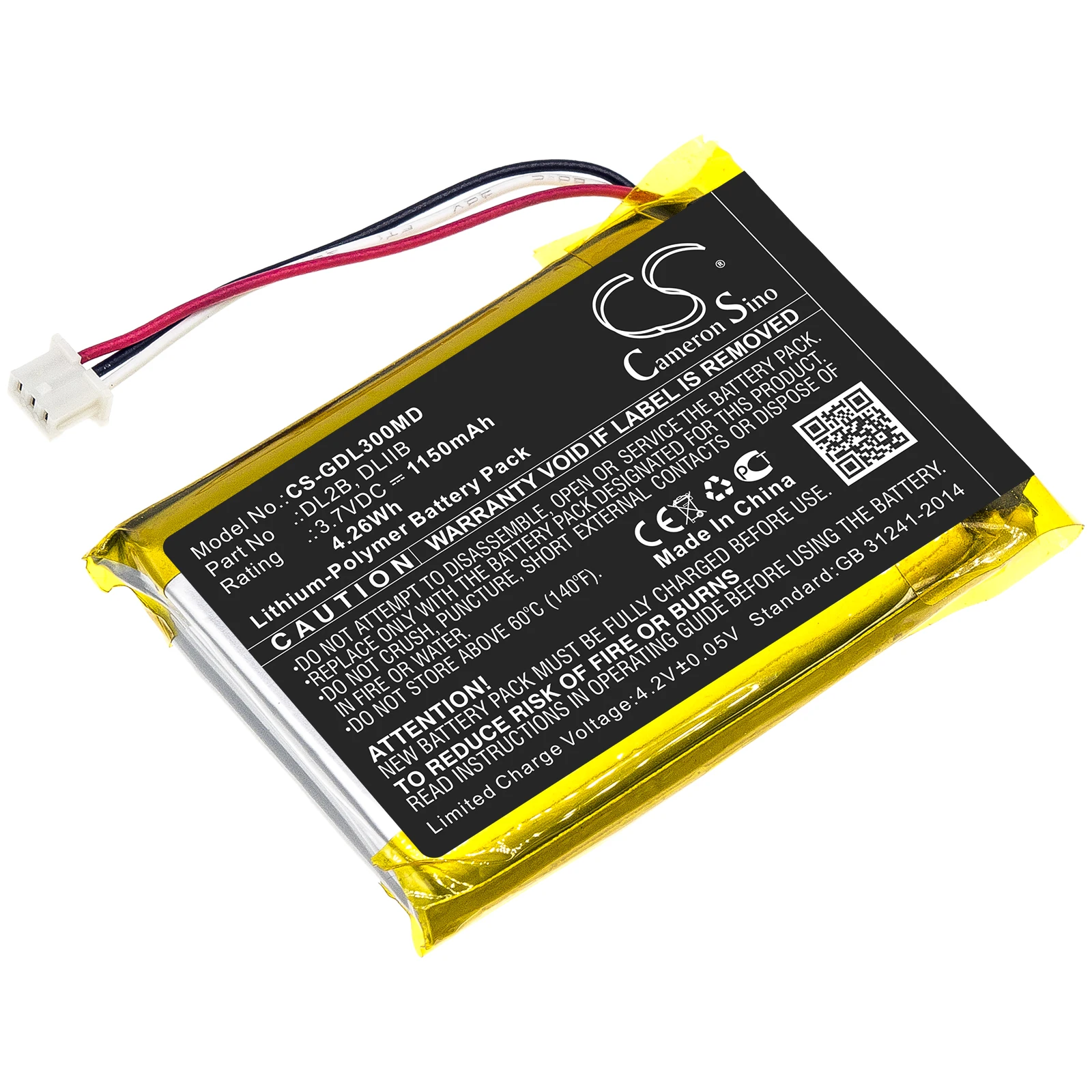 

Li-Polymer Medical Battery for 3GEN, 3.7V, 1150mAh, Compatible Models: Dermlite DL200 Hybrid, DermLite II, DermLite III, DNL3N