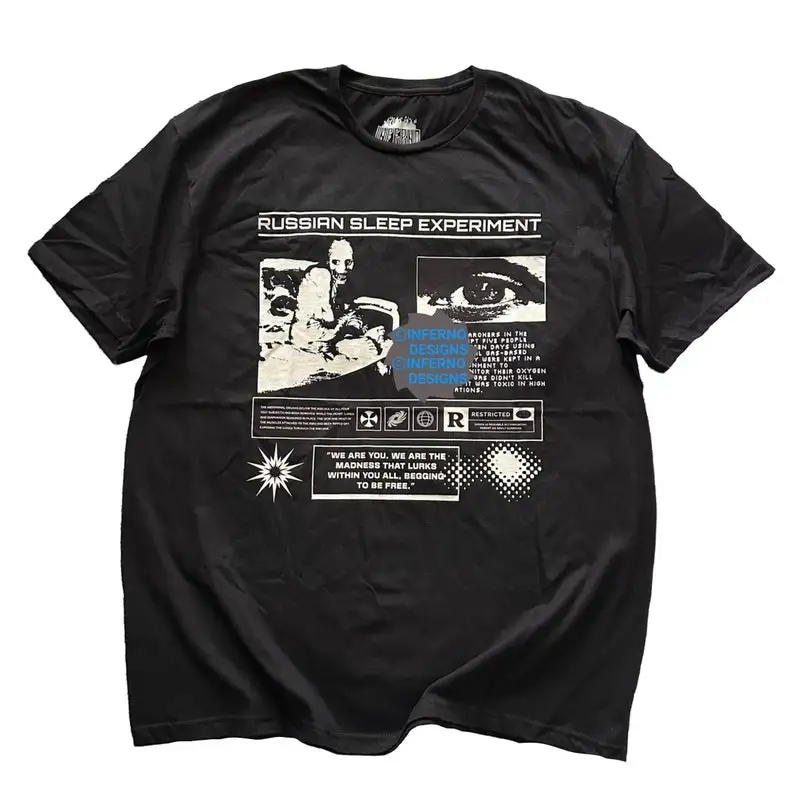Russian Sleep Experiment Shirt, Creepypasta shirt, Halloween horror, Mens T-shirt