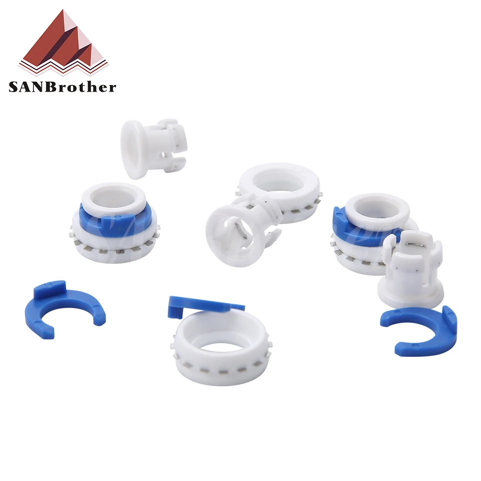 3D printer accessories pneumatic connectors plastic snap fast plug PTFE pipe connector 4mm claw cover 6mm Tube Clamp Blue Pipe