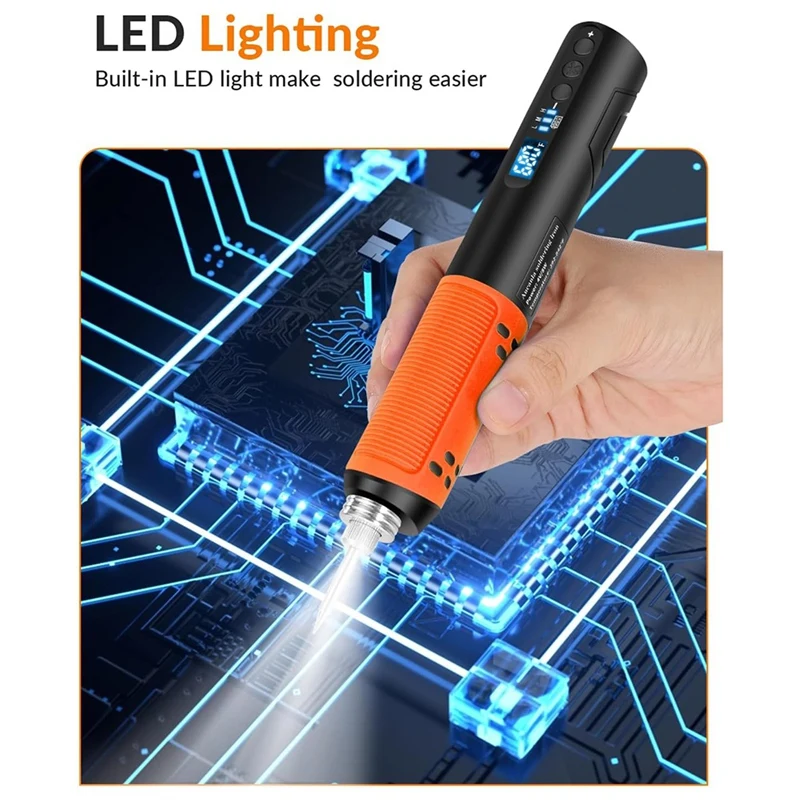 Portable USB Cordless Electric Soldering Iron LED Digital Display Soldering Pen Rechargeable Solder Iron Tool