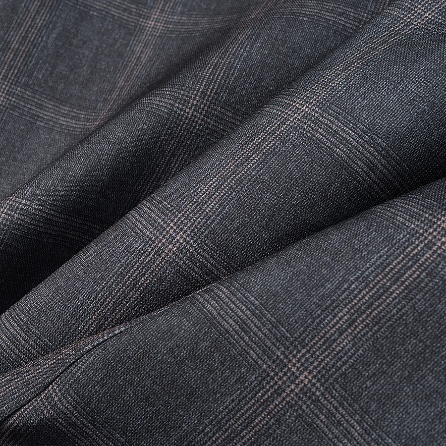 HH Damen Mode Karierter Blazer Mantel Stehkragen Langarm-Jacke 2026 Frühjahrstrend Lässige Büro-Dame Schicke Oberbekleidung – Detail 12