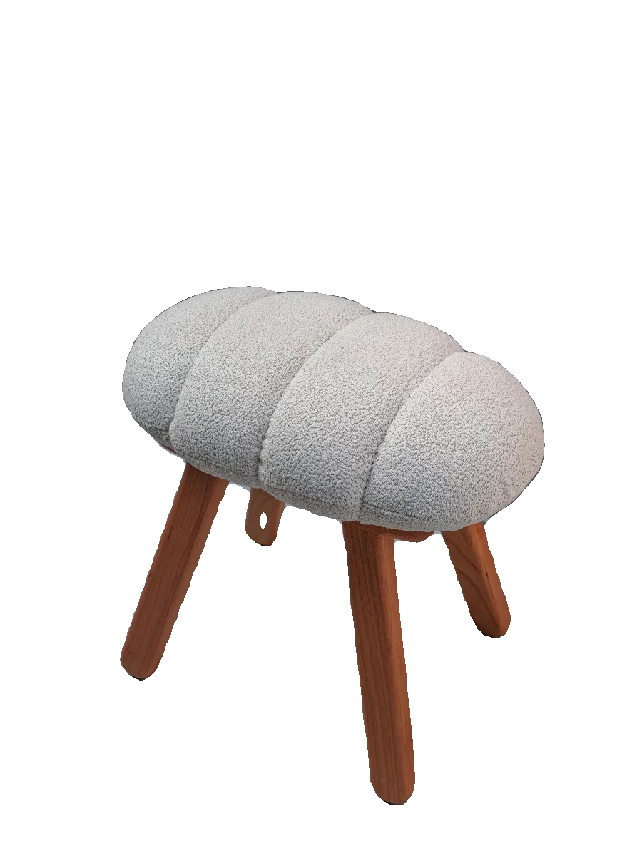 

Cream style solid wood dressing stool vintage creative cloud makeup stool retro entrance entrance stool for changing shoes