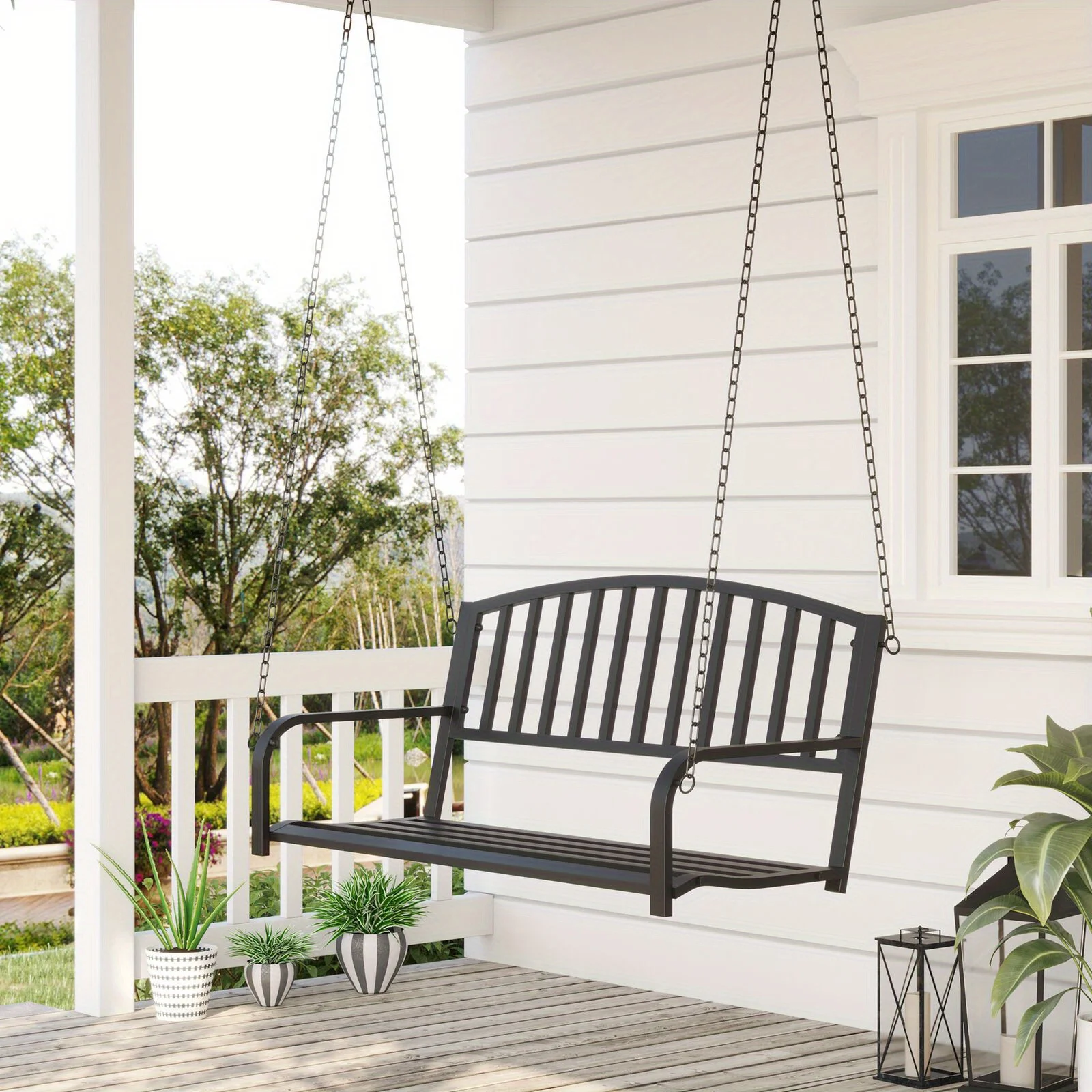 Patio Porch Hanging Swing Chair Garden Deck Yard Bench Seat Outdoor Furniture