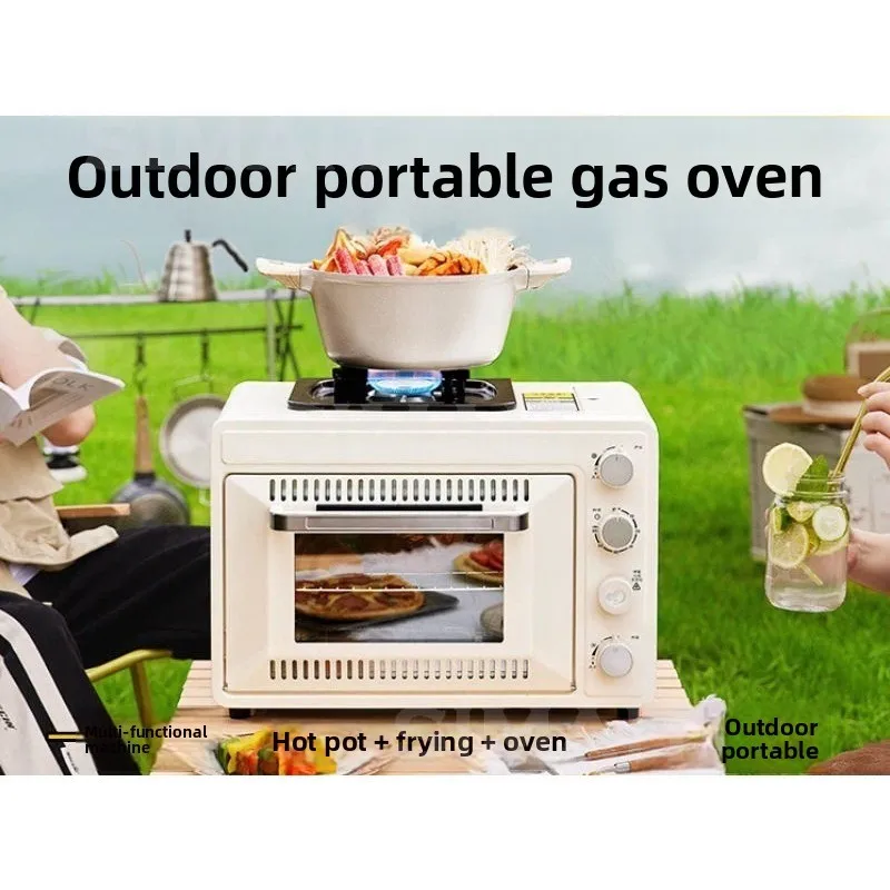 Portable Outdoor Oven, Oven, Outdoor Camping 25-30L Multi-functional Integrated Cassette Oven