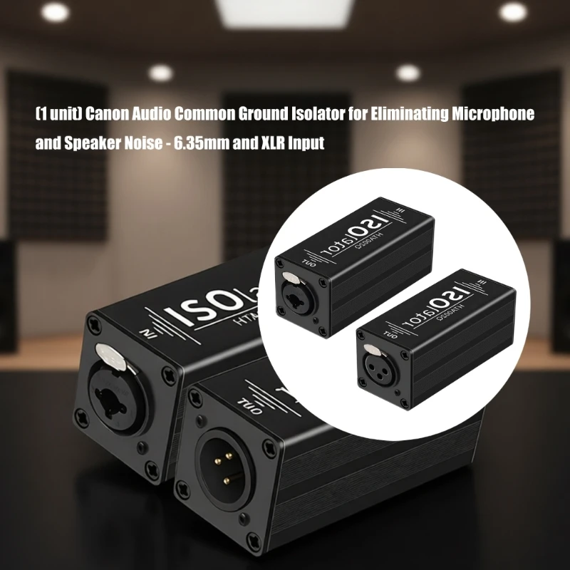 4XFC XLR/6.35mm Music Ground Looping Isolator Eliminates Microphones Noise For Studio Use