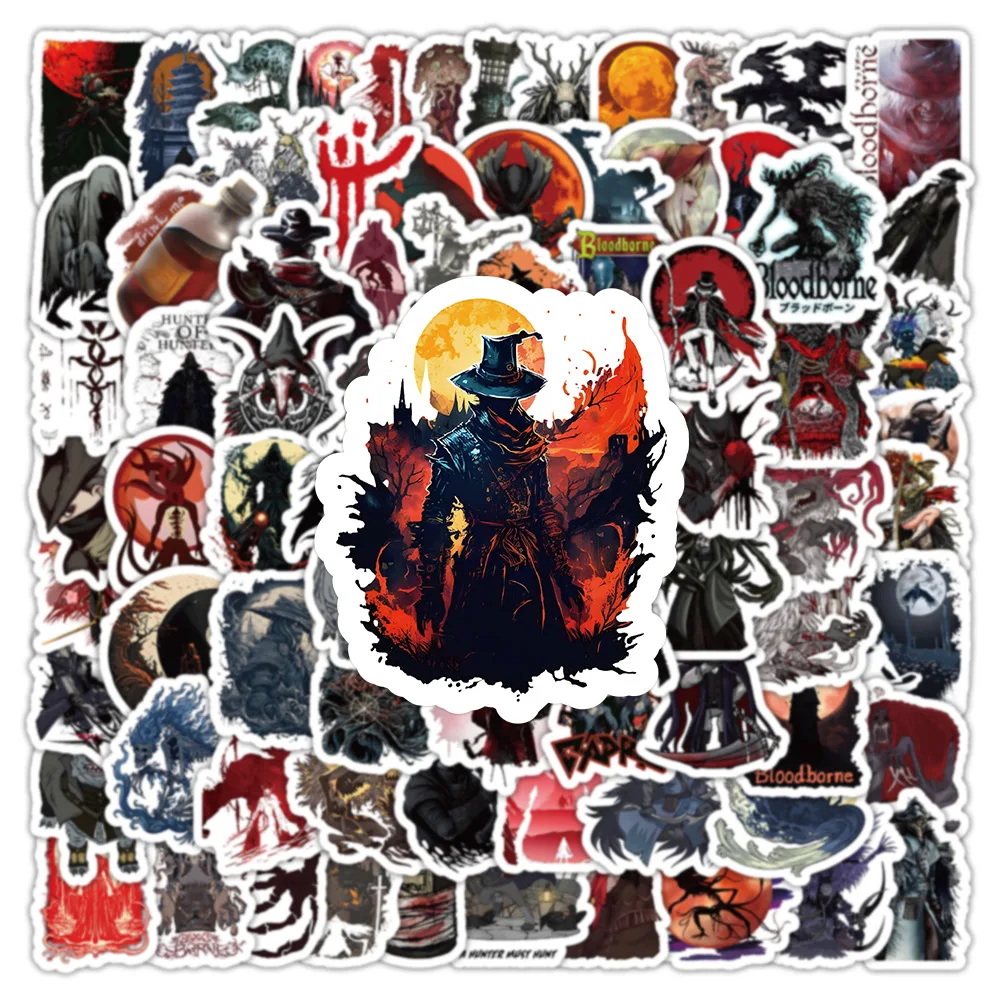 

10/30/50/103PCS Bloodborne Cartoon Stickers Game Graffiti Decals Kids Toy Scrapbook Luggage Laptop Phone Car Bike Skateboard