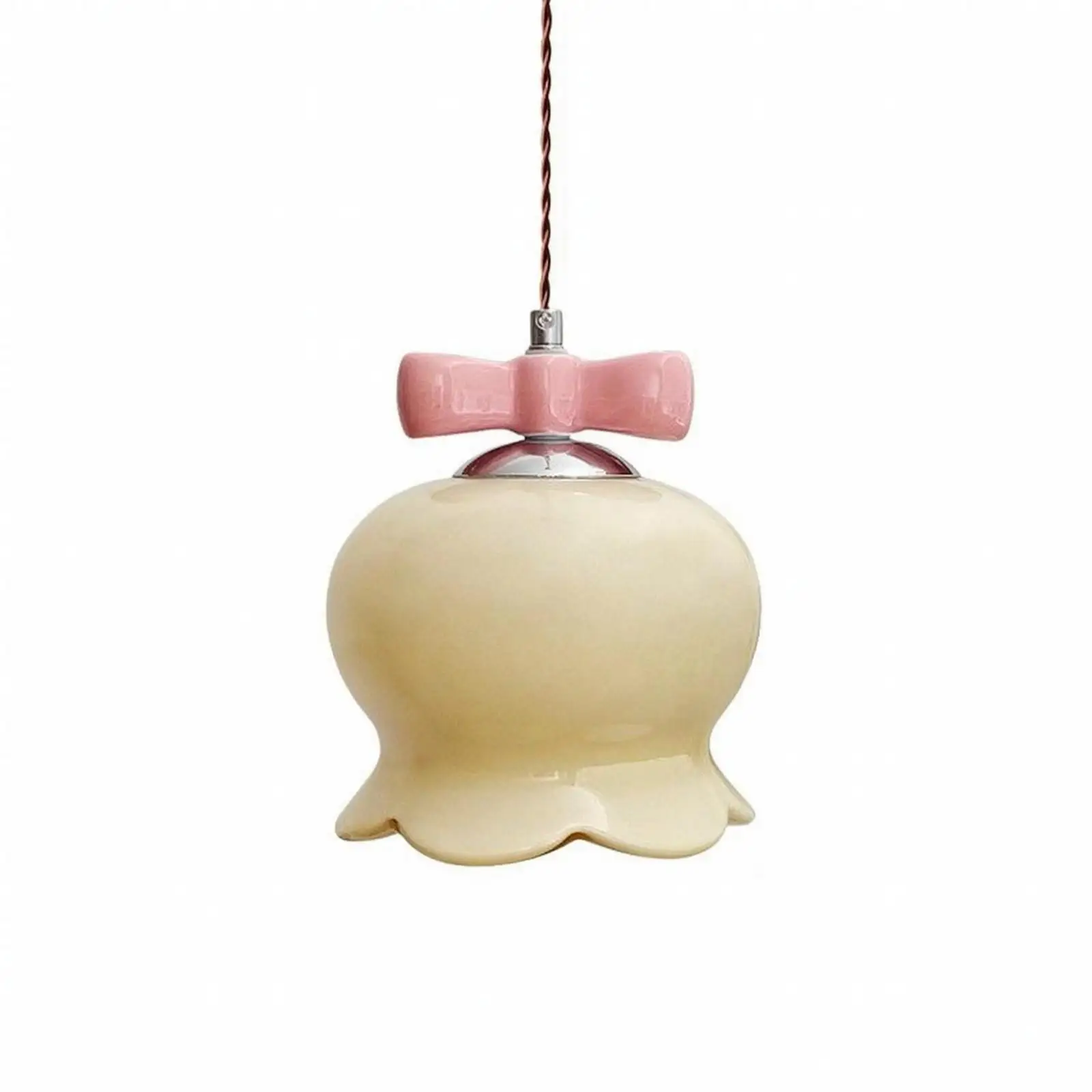 Charming Flower Design Ceiling Pendant Lamp with Glass Shade for Bedroom Dining Area and Cozy Small Room Decor