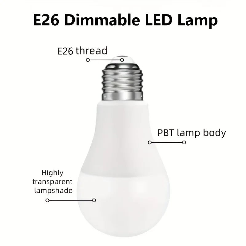 

8pcs LED Bulb Lamps E26 Base AC100-130V Light Bulb 12W Real Power for Living Room Home Lampada LED Bombilla
