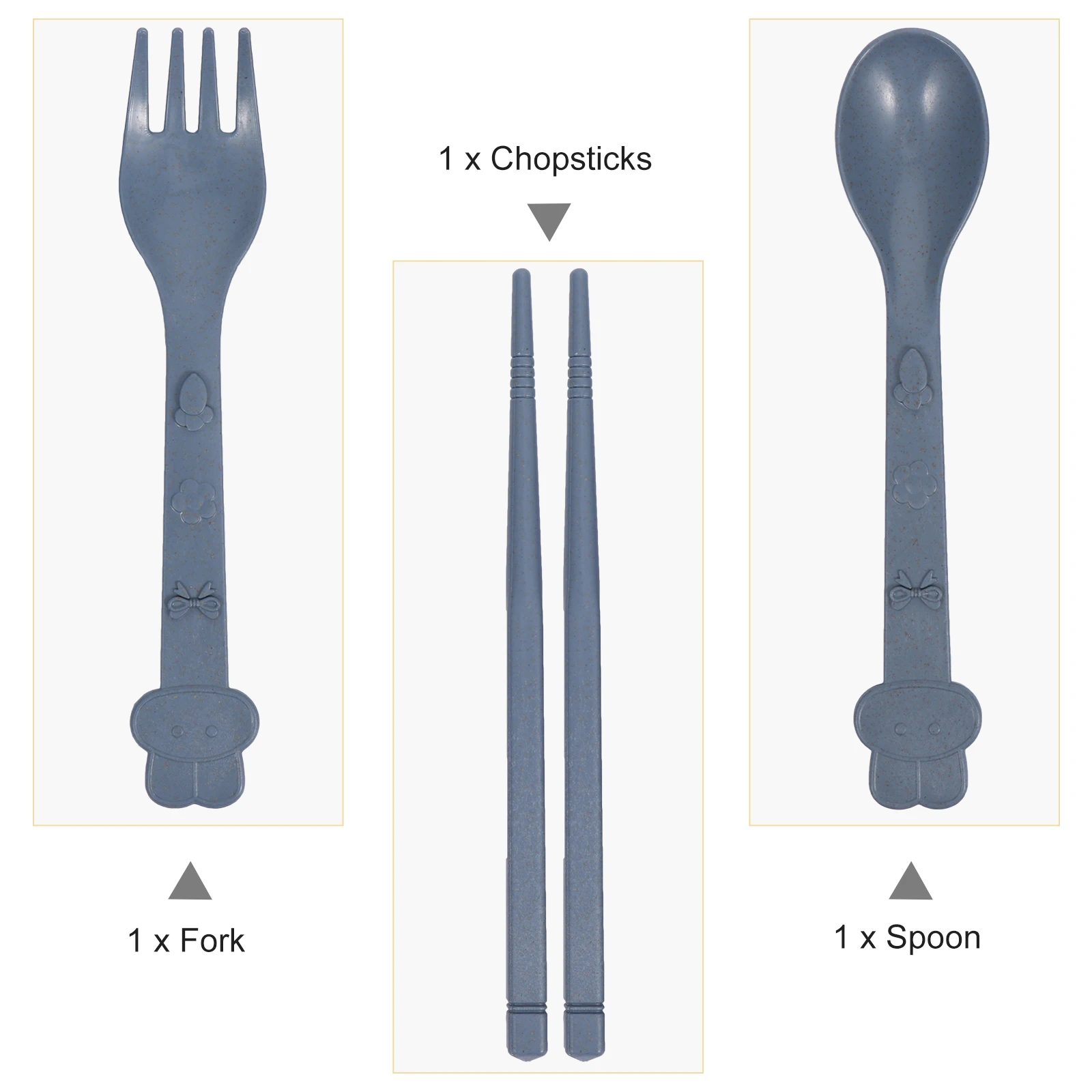 

1 set Eco-Friendly Tableware Set Wheat Straw Dining Plate Anti-Slip Meal Tray Easy Clean Decorative Kitchen