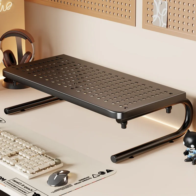 Carbon Steel Monitor Riser Stand Desk ESports Laptop Storage Holder Office Desktop Computer Display Bracket Monitor Organizer