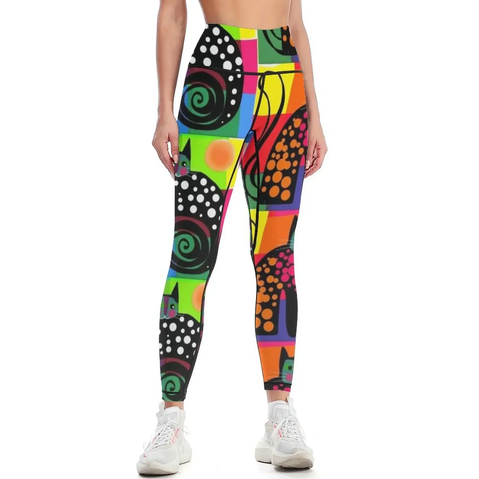 

Colourful cats 53 Leggings Sweatpants exercise clothing for Fitness's gym clothes Jogger pants Womens Leggings