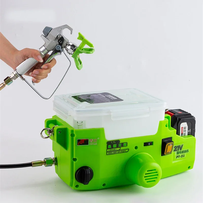 Portable Airless Sprayer Lithium Battery Professional High-pressure Paint Spraying Machine Painting Tool for Furniture Spraying