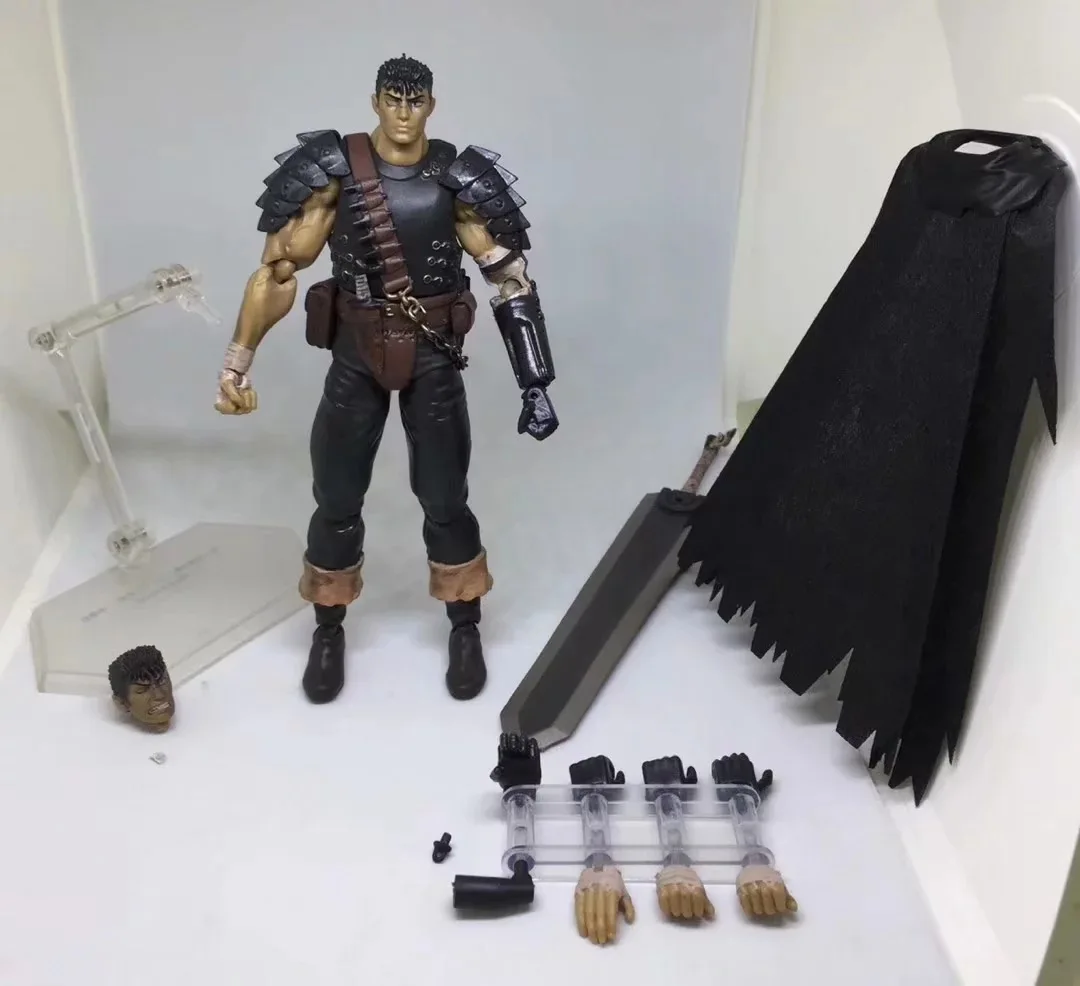 Anime Games Figma 359 Repaint Edition GUTS: Black Swordsman Action Figure Berserk Movable Model Toy Boy Collectables Gifts