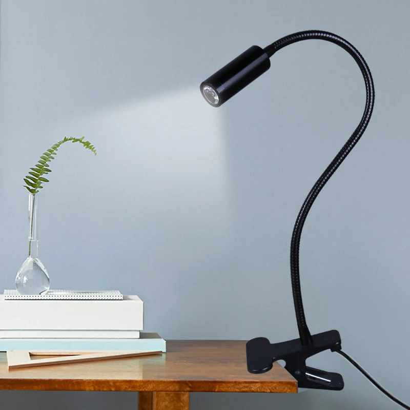 

USB Powered Clip On Led Book Light 40CM Hose Dimmable Bedside Reading Night Lamp for Study,Bedroom