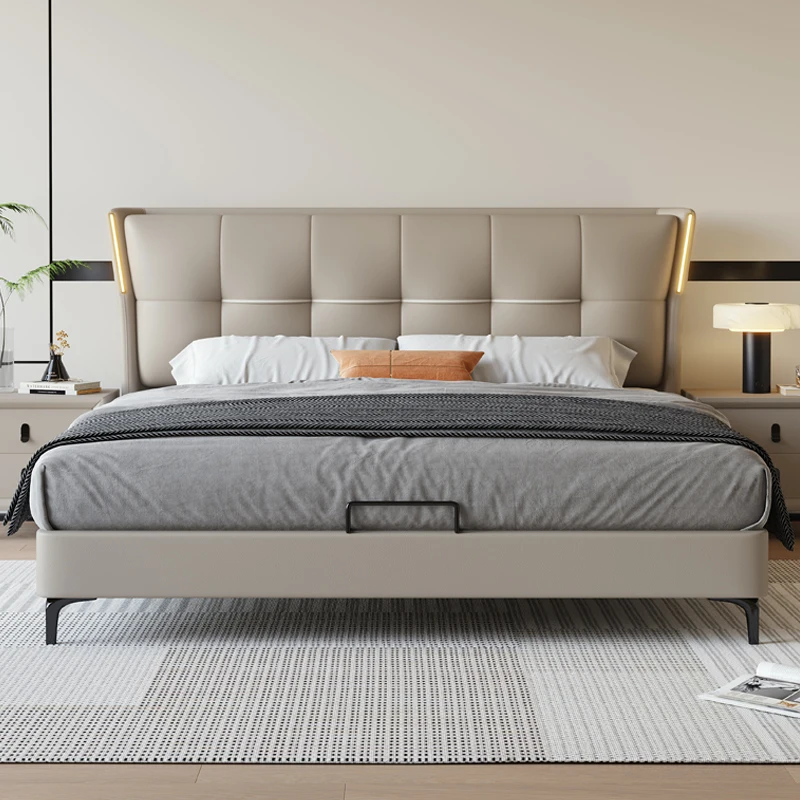 أرجل خزانة سرير مزدوج غرف نوم الديكور تخزين الألواح الأمامية سرير مزدوج علوي واحد LuxuryCamas De Dormitorio أثاث المنزل