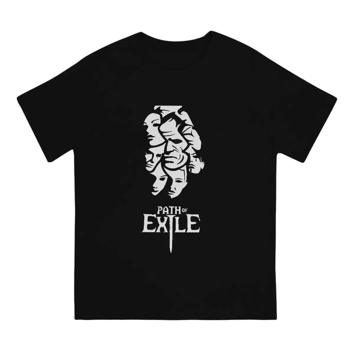 Logo T-Shirt Men Path Of Exile Leisure Pure Cotton Tee Shirt Round Collar Short Sleeve T Shirt Printing Clothing