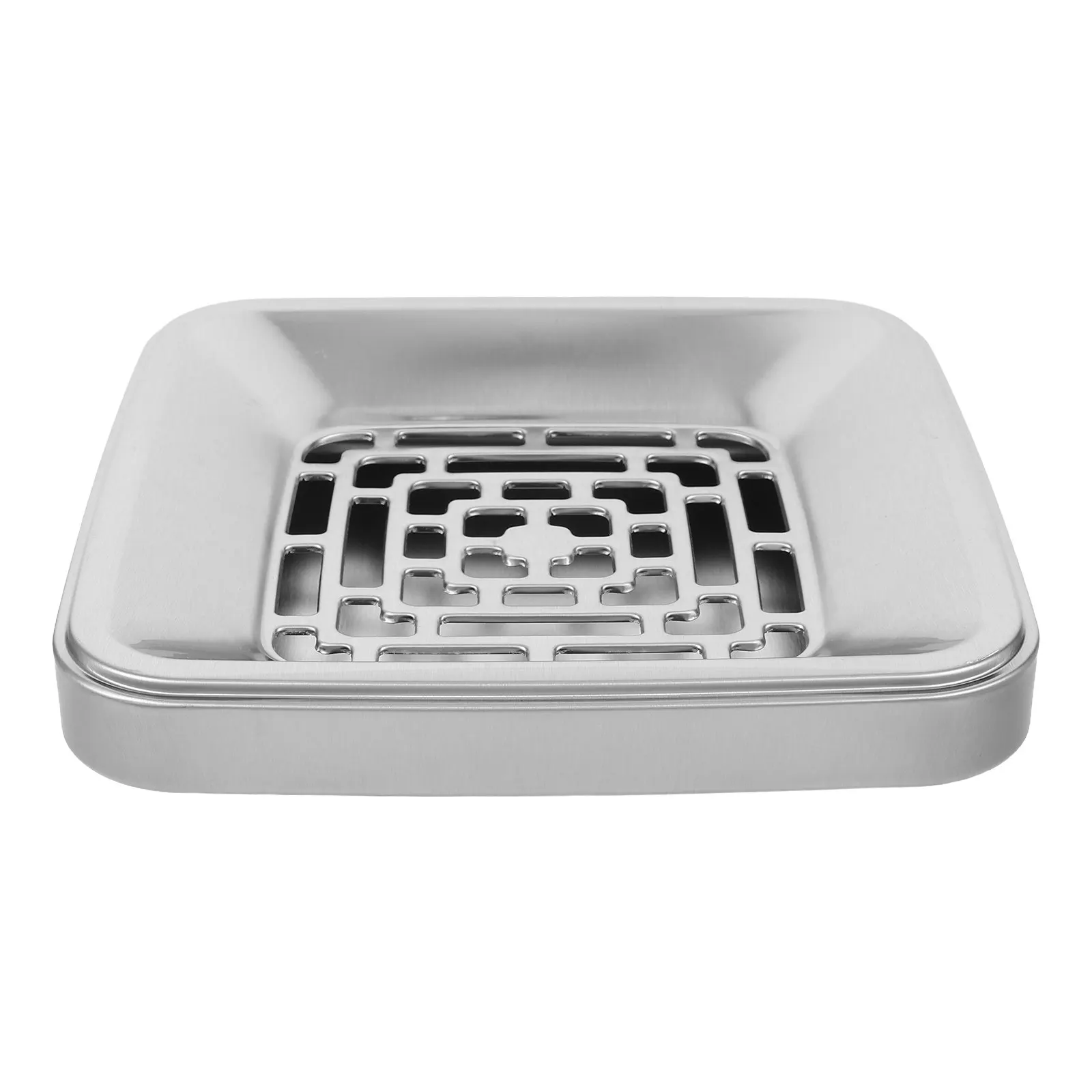 

Stainless Steel Commercial Waste Bin Lid with Ashtray Function Outdoor Indoor Trash Can Top Replacement Cover for Garage