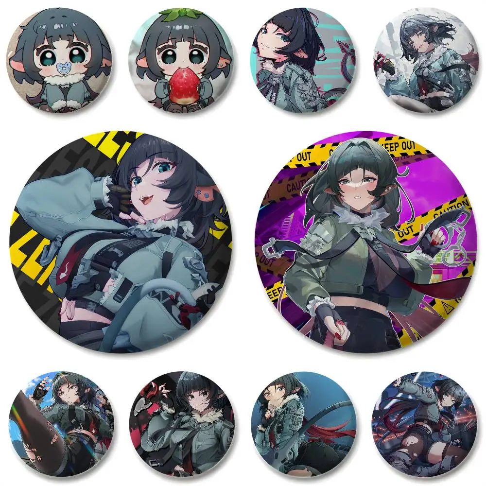Zenless Zone Game Jane Doe شارات مستديرة رائعة شارة دبابيس دبابيس إبداعية للملابس قبعة ظهره إكسسوارات الهدايا #1