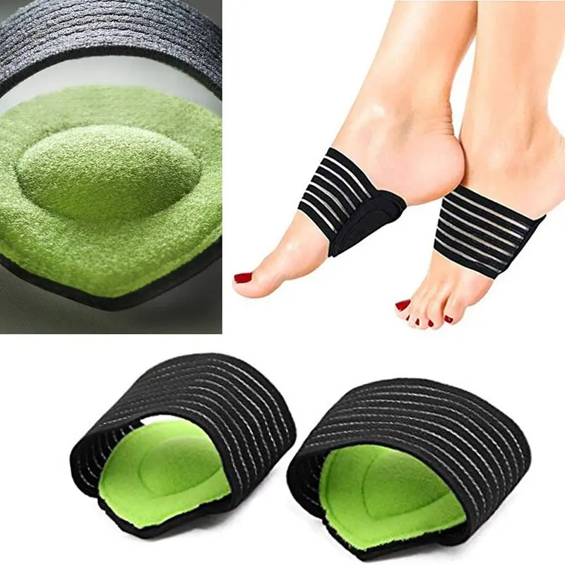 1Pair Arch Foot Support Insoles Thick Cushioned Arch Support Sleeves Feet Heel Pain Relief Anti-skid Health Feet Protect Care