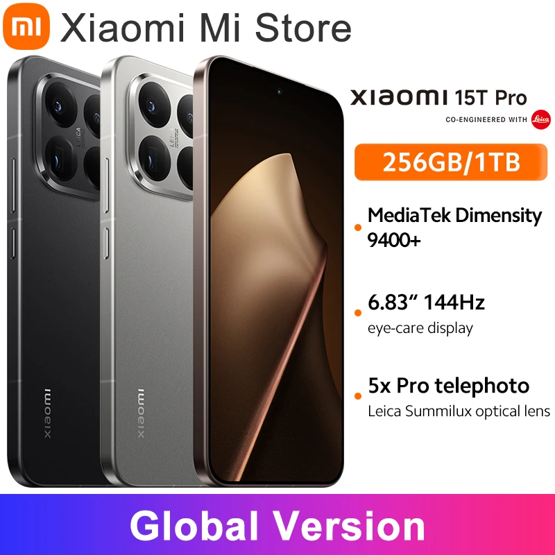 Global Version Xiaomi 15T Pro Smartphone MediaTek Dimensity 9400+
