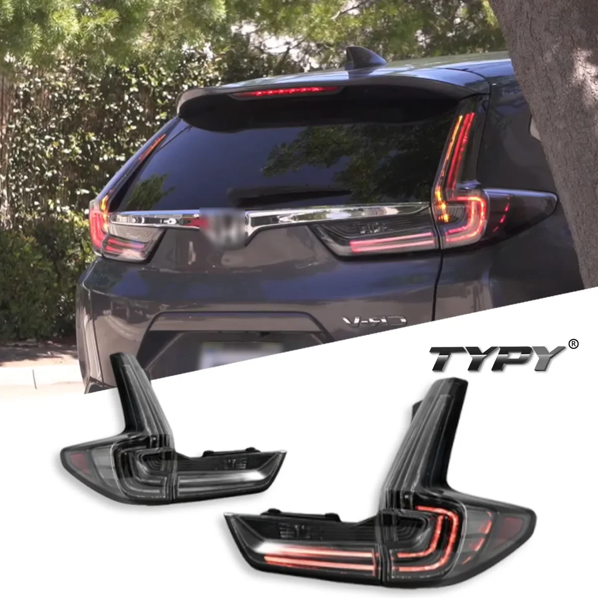 

Car For Honda CR-V 2017-2022 Taillight Upgrade Modified To New DRL Dynamic Turn Signal LED Taillight