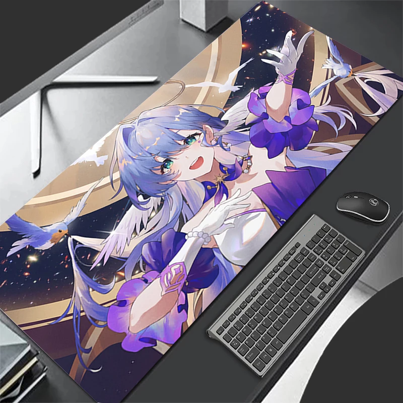 Mousepad Computer Gaming Accessories H-honkai Star Rail Robin Keyboard Pad Office PC Rubber Mouse Pad Decoracion Desk Mouse Mat - Image 6