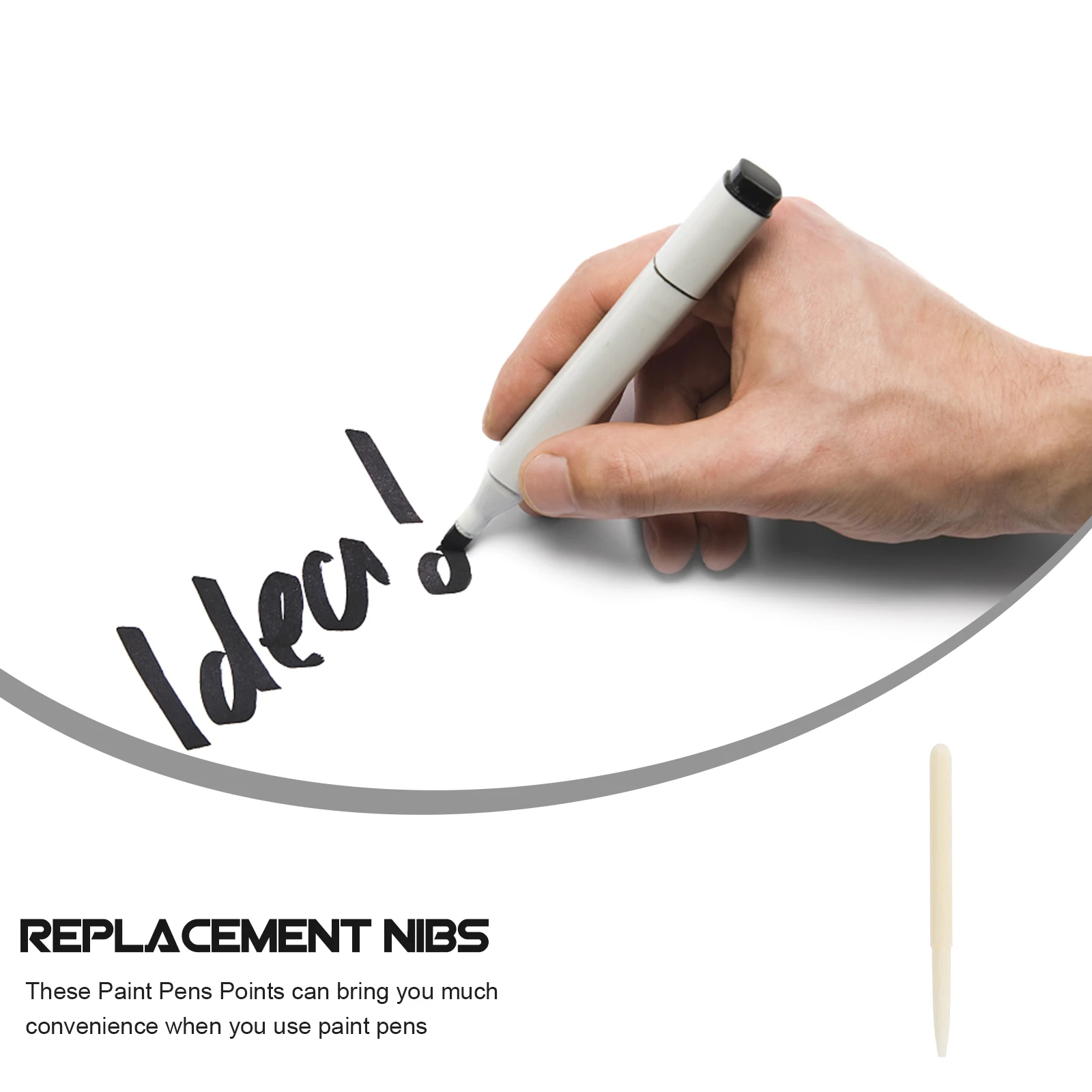 

20pcs Whiteboard Marker Replacement Tips 40x5.14MM Fine Fiber Nibs Oil Pens Students Universal Paint Marker Supplies