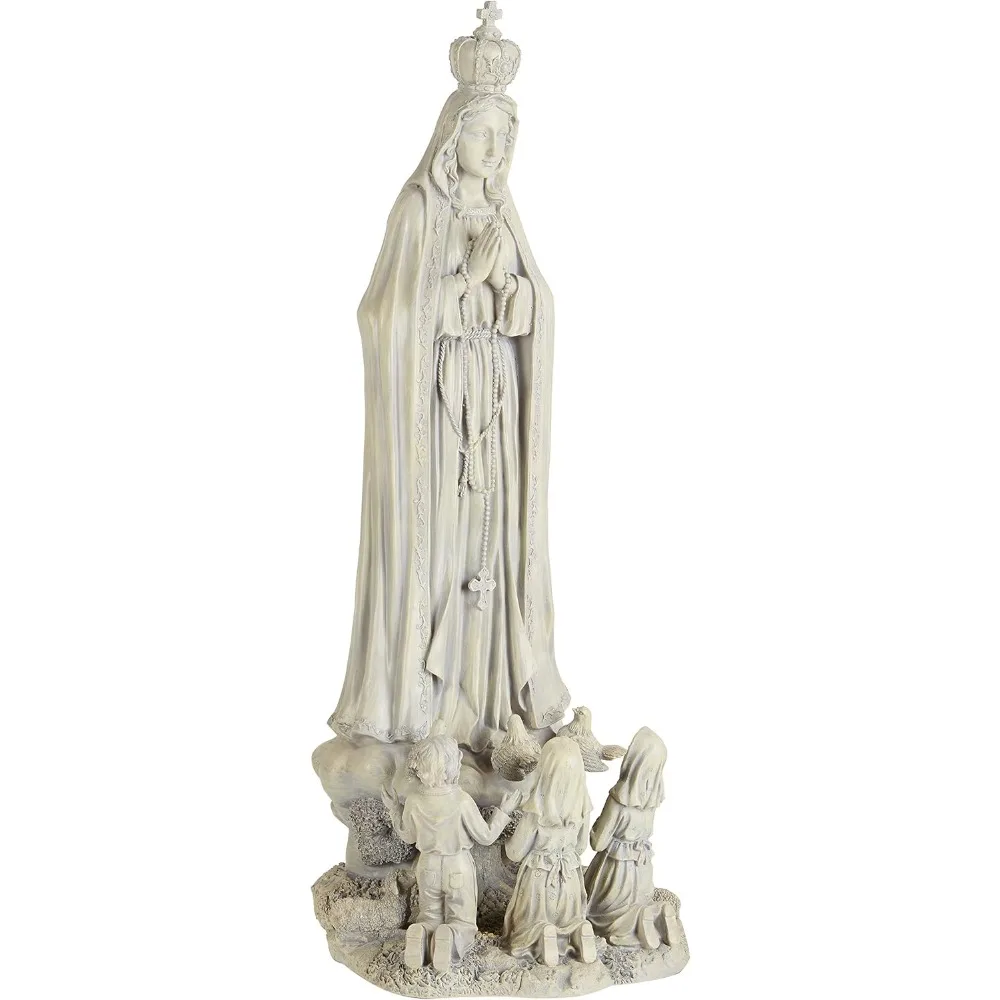 2024 New Our Lady of Fatima Religious Garden Statue, Large, Antique Stone