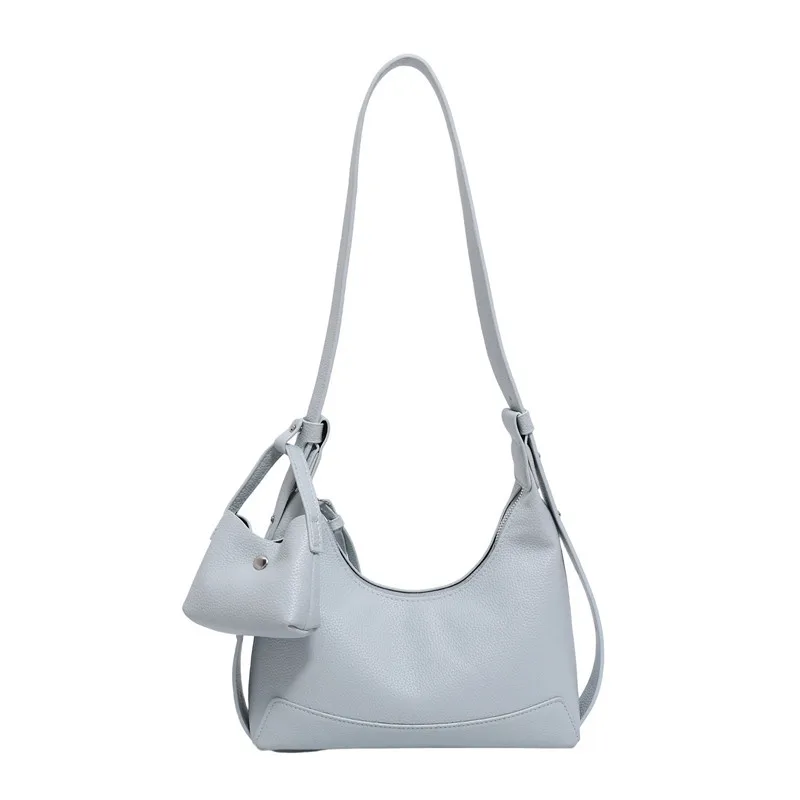 Chic 2025 Pebbled PU Leather Shoulder Bag for Women, Luxury Boho Crossbody Purse, Elegant Underarm Bag for Fall Daily Use​