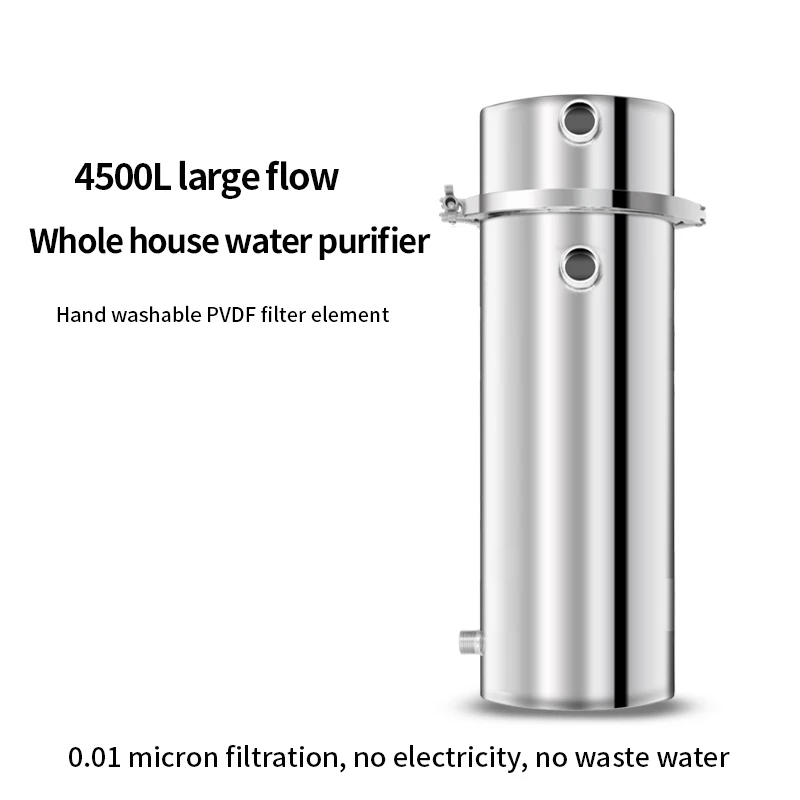 CoreForest Large Flow Adequado para Villa Filtragem, Elemento filtrante de substituição rápida, lavável à mão, PVDF, 4500Lwith, casa inteira