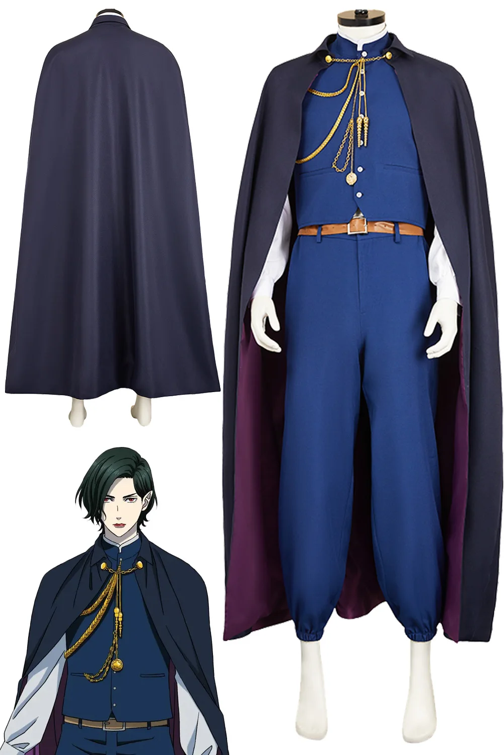 

Fantasia Mori Ranmaru Cosplay Clothing Anime Bababa Vampire Disfraz Costume Adult Men Fantasy Halloween Carnival Party Clothes